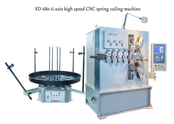 3,00 - 8.00mm sei macchine della molla elicoidale di CNC di asse con il servo sistema di moto